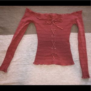 Rue21 Off The Shoulder Long Sleeve Shirt